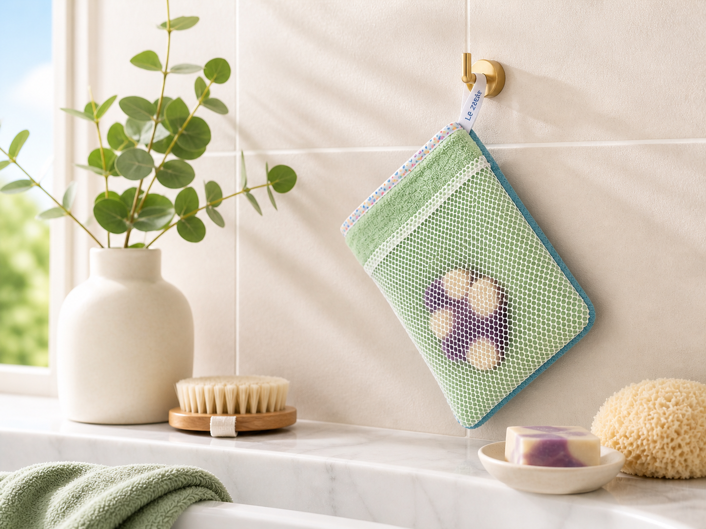 Gant de toilette malin – Anti-gaspillage & Double face